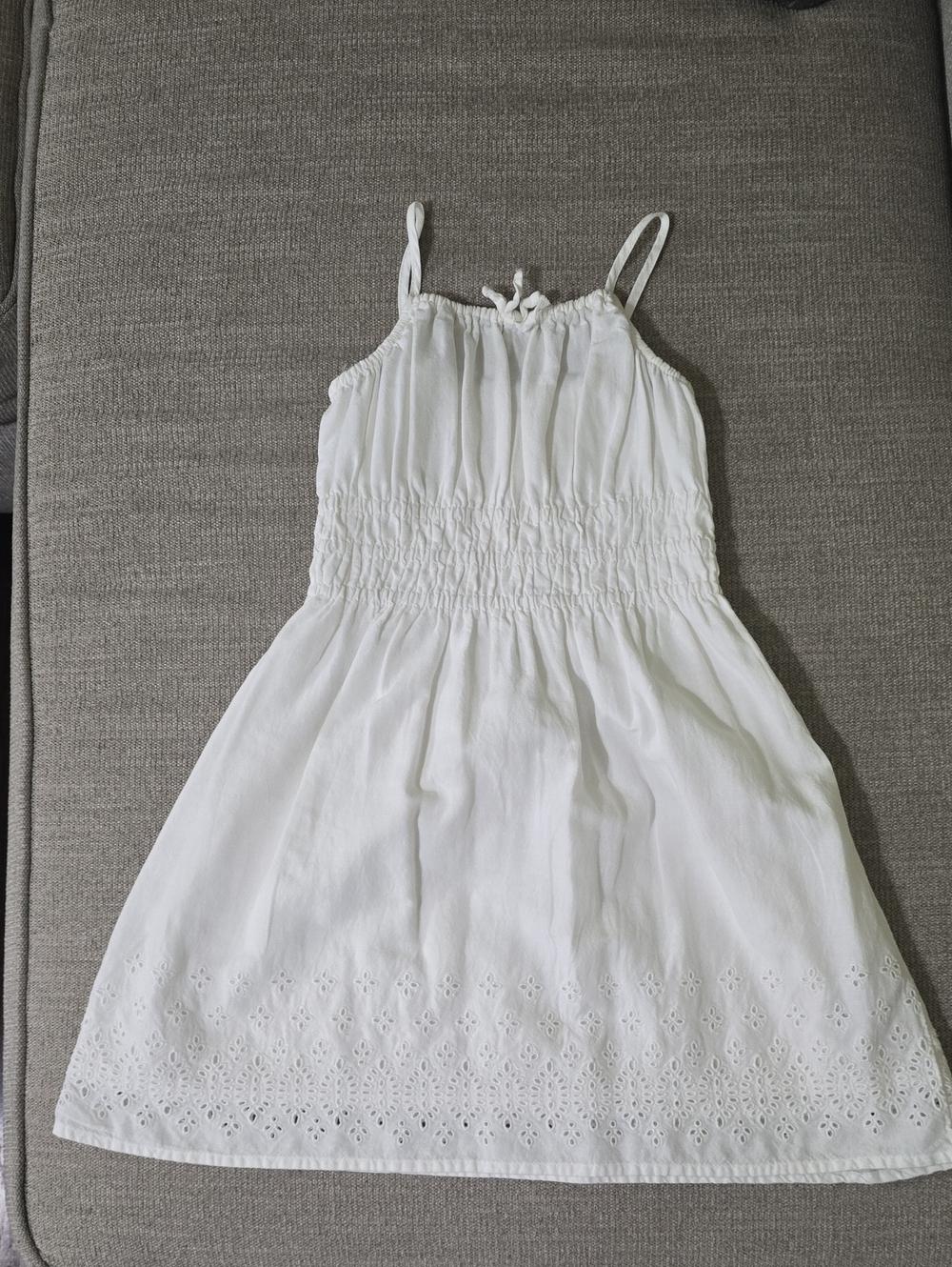 Old Navy White Eyelet Sundress with Smocked Waist